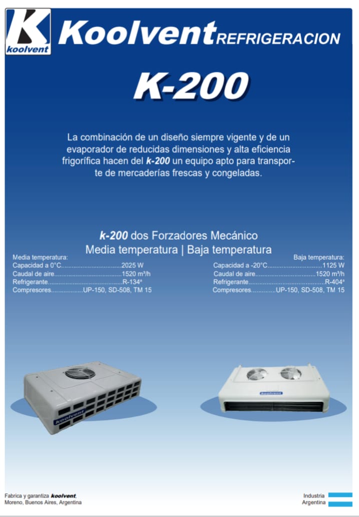 Ficha del equipo Koolvent K-200