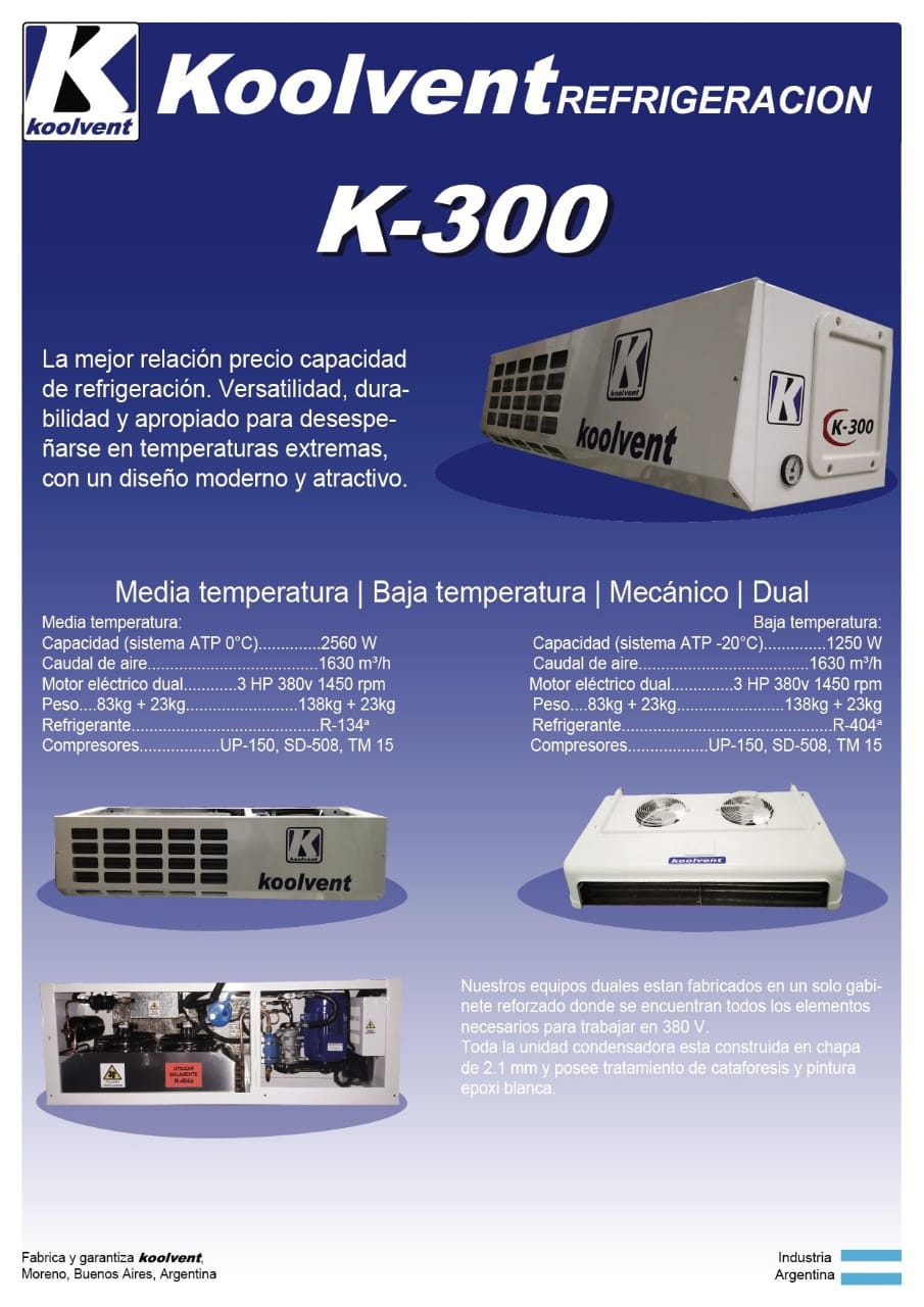 Ficha del equipo Koolvent K-300