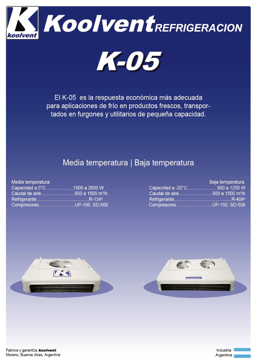 Ficha del equipo Koolvent K-05