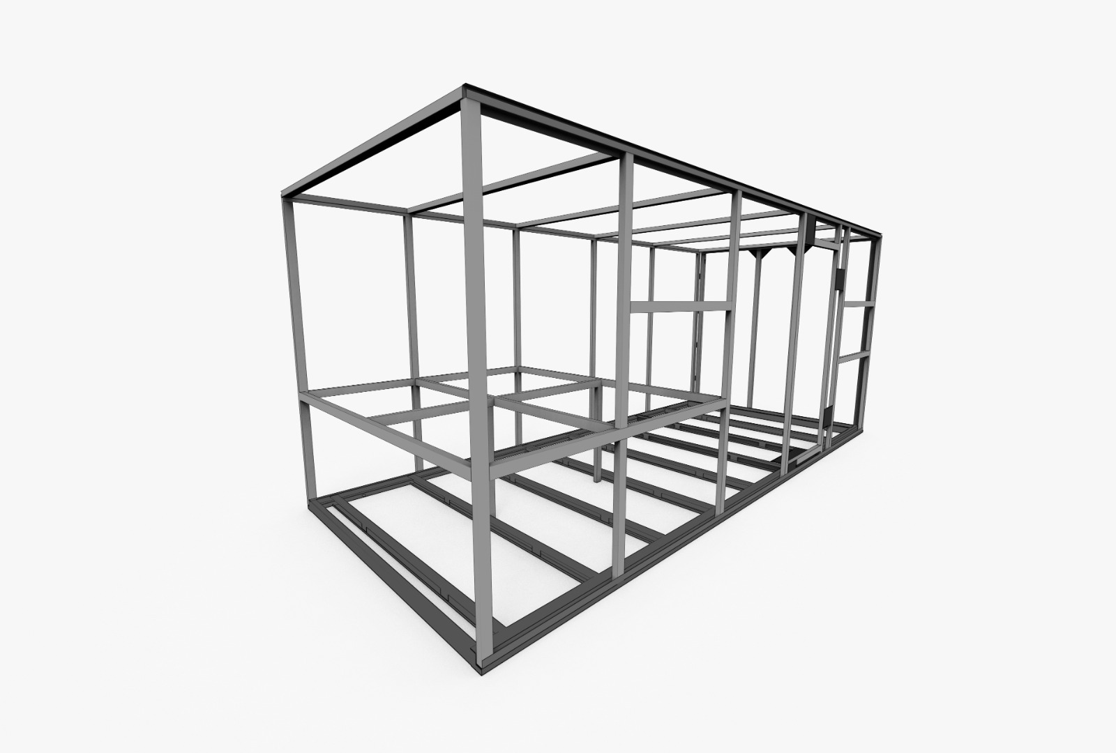 Estructura metálica: vista en perspectiva