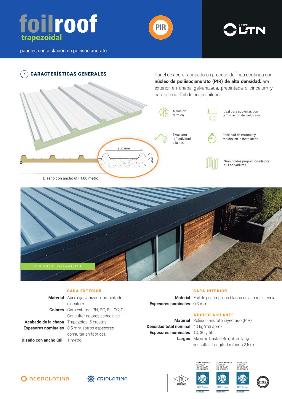 Ficha técnica Foilroof Trapezoidal